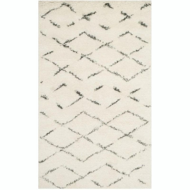 Casablanca CSB847 Hand Tufted Indoor Accent Rug - Ivory/Grey - 3'x5' - Safavieh