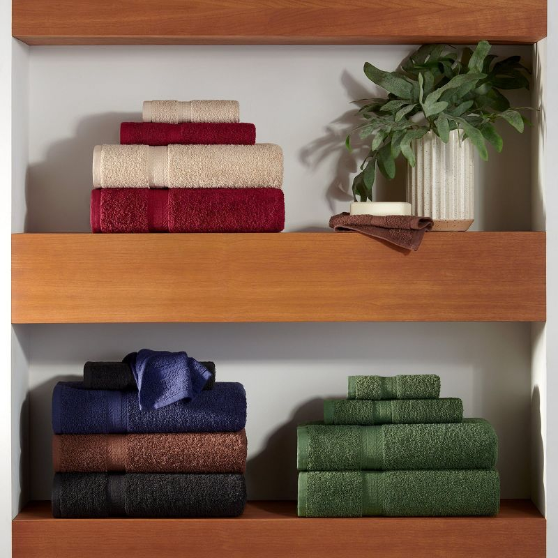 Arkwright True Color Hand Towels - (Pack of 12) Lightweight Absorbent Bathroom Towel, Quick Dry Linen, 16 x 27 in, Brown