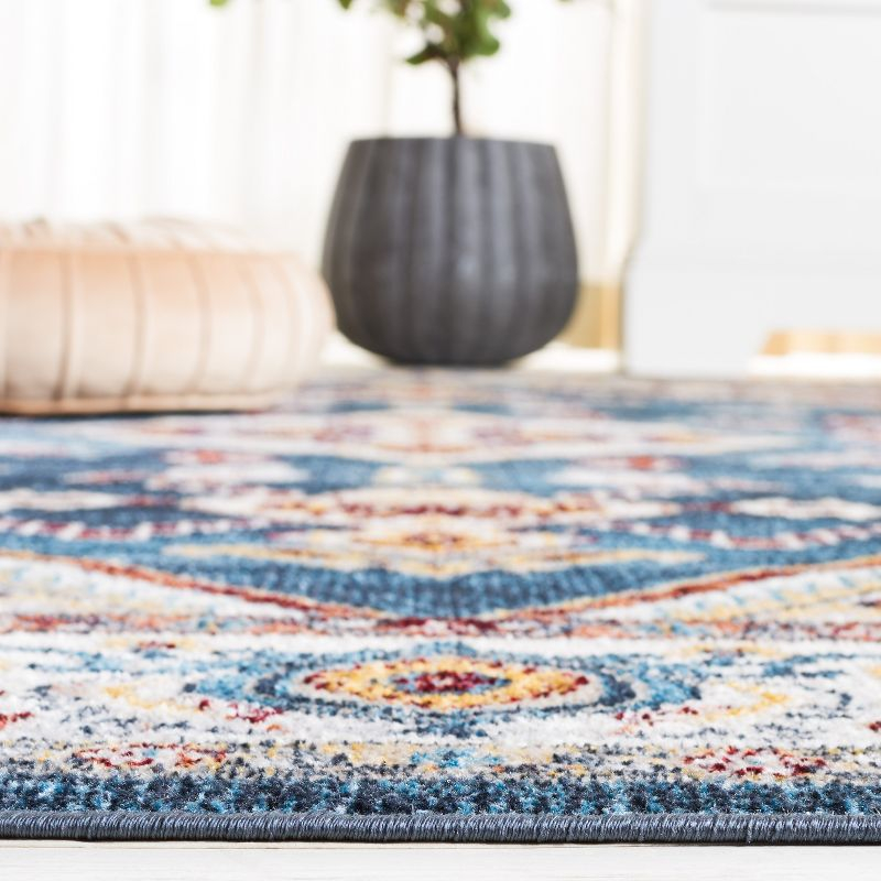 Bayside BAY104 Power Loomed Area Rug - Blue/Gray - 6'7"x6'7" - Safavieh.