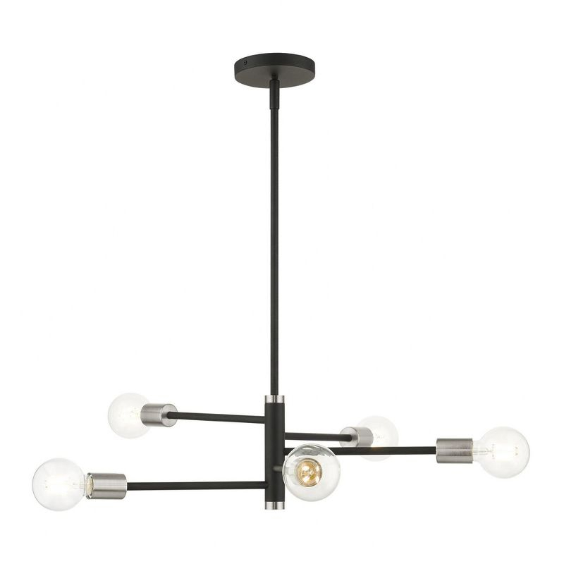 Livex Lighting Bannister 5 - Light Chandelier in  Black