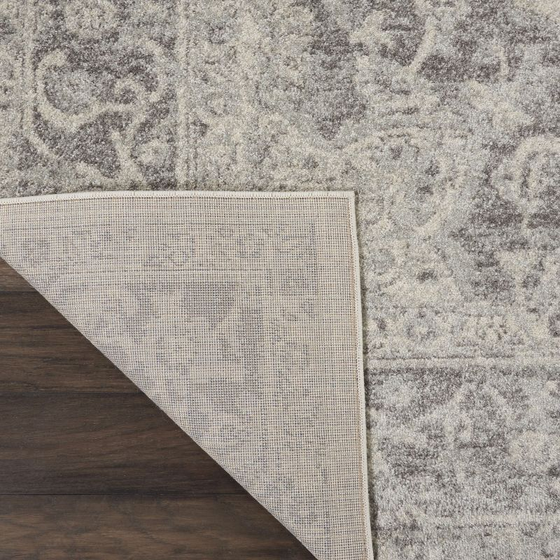 Nourison Tranquil Vintage Persian Center Medallion Area Rug Ivory Grey 2' x 4'