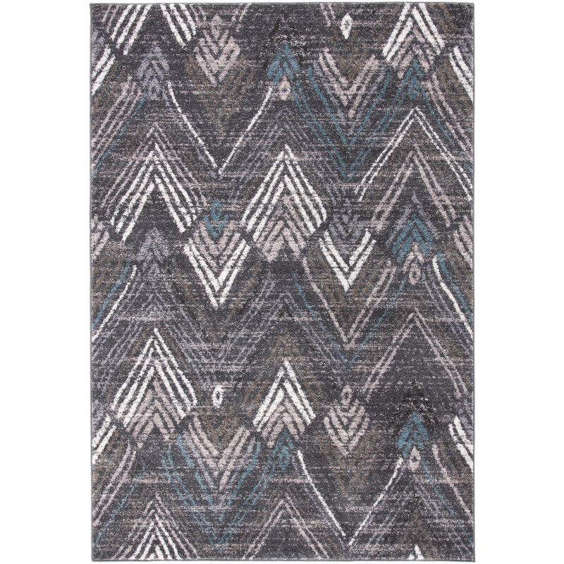 Amsterdam AMS110 Power Loomed Indoor Area Rug - Dark Grey/Grey - 8'x10' - Safavieh