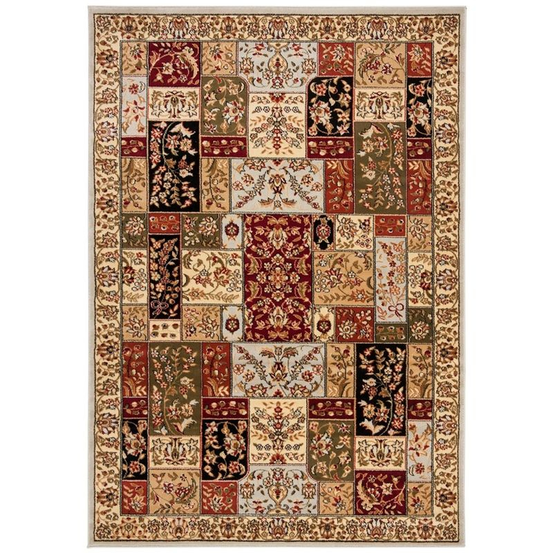 Lyndhurst LNH318 Power Loomed Area Rug Grey / Multi 4' X 6' - Safavieh.