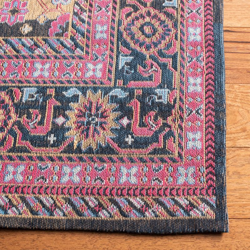 Classic Vintage CLV114 Power Loomed Area Rug - Navy/Pink - 4'x6' - Safavieh.