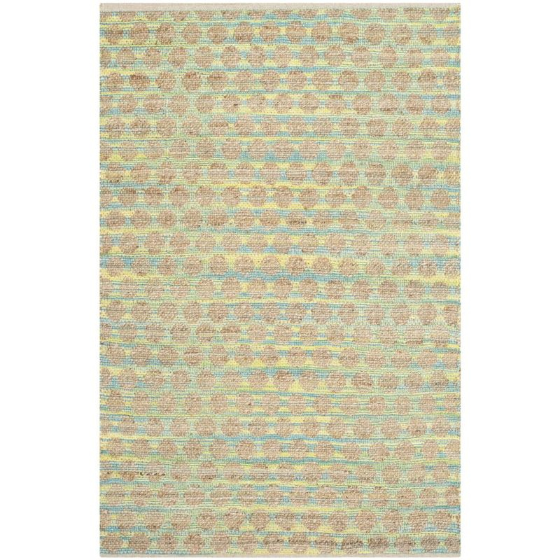Cape Cod CAP820 Woven Indoor Area Rug - Teal/Natural - 4'x6' - Safavieh