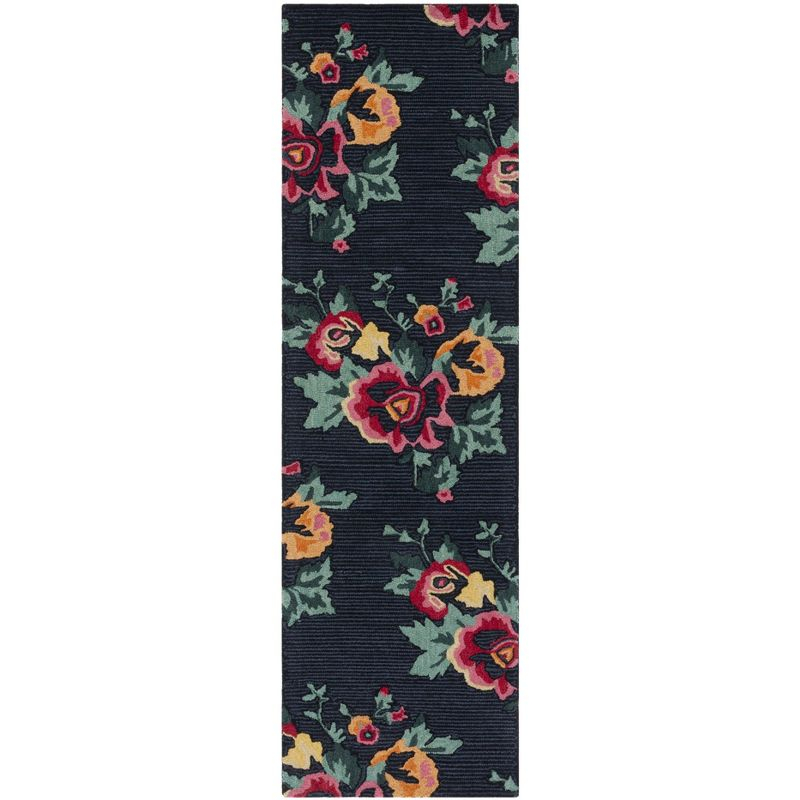 Jardin JAR157 Hand Tufted Runner Rug - Black/Pink - 2'3"x8' - Safavieh
