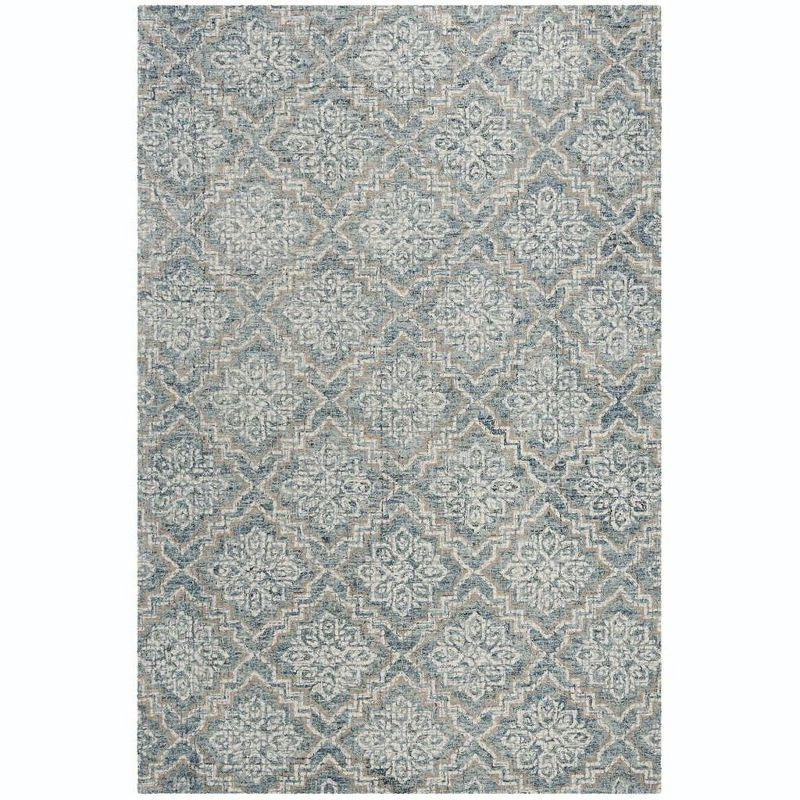 Abstract ABT201 Handmade Indoor Area Rug - Blue/Grey - 5'x8' - Safavieh