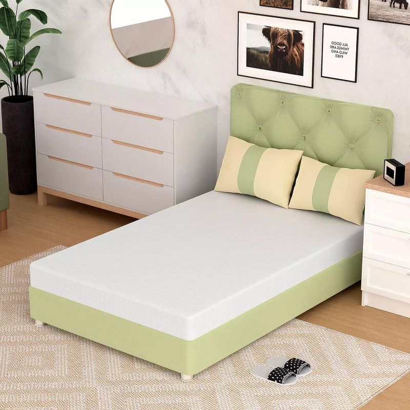 FDW 5 inch Mattress Gel Memory Foam Mattress for Cool Sleep & Pressure Relief/Bed-in-a-Box/Pressure Relieving,Twin