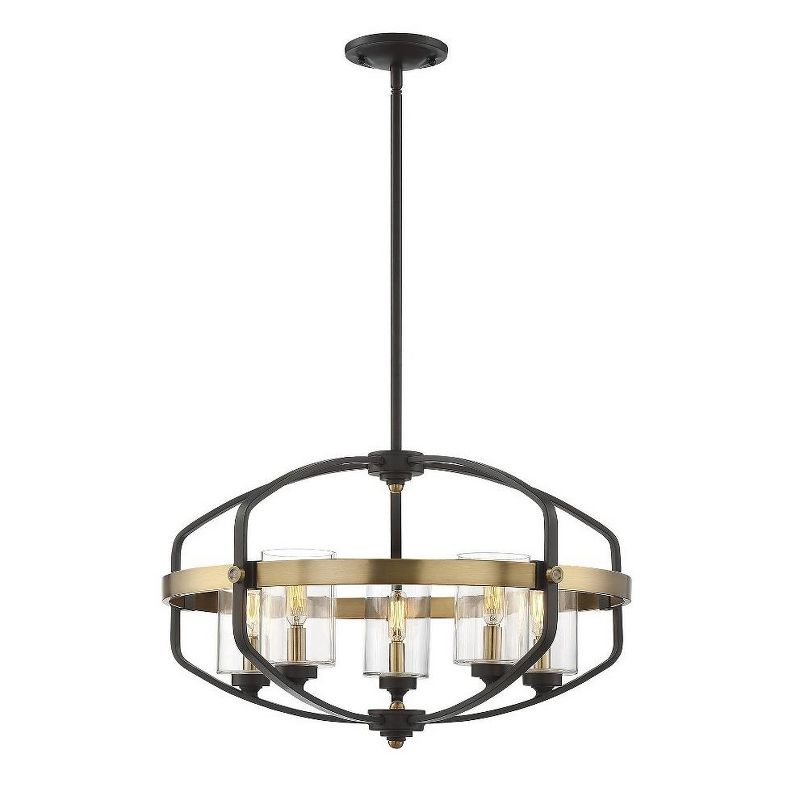 Savoy House Kirkland 5 - Light Pendant in  English Bronze/Warm Brass