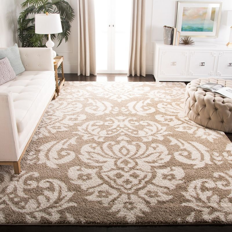 Florida Shag SG460 Power Loomed Indoor Area Rug - Beige/Cream - 8'x10' - Safavieh