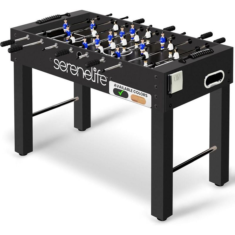 SereneLife 48" Arcade Foosball Table - Home Game Room Soccer Table, Modern Black