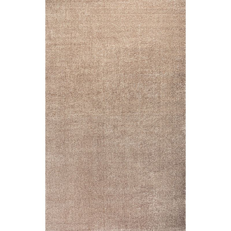 8'x10' Haze Solid Low-Pile Area Rug, Beige - JONATHAN Y