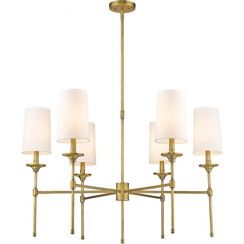 Z-Lite Emily 6 - Light Chandelier in  Rubbed Brass