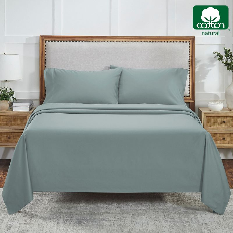 Luxury Bed Sheets Set -  800 Thread Count 100% Cotton Sheets, Deep Pocket, Soft, Cool & Breathable by California Design Den - Soft Teal, King