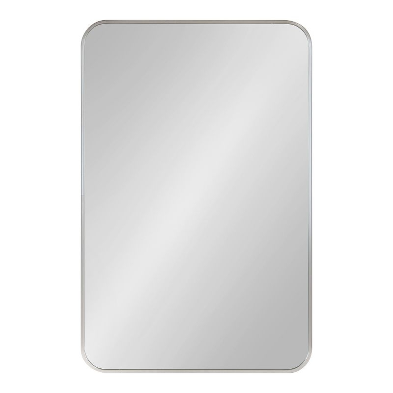 Kate and Laurel Zayda Radius Rectangle Framed Wall Mirror, 20x30, Silver