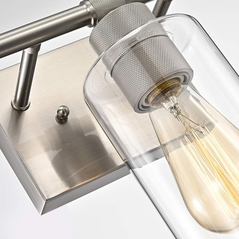 Chloe Lighting Mercy Contemporary 4 Light Brushed Nickel Bath Vanity Fixture 27" Width