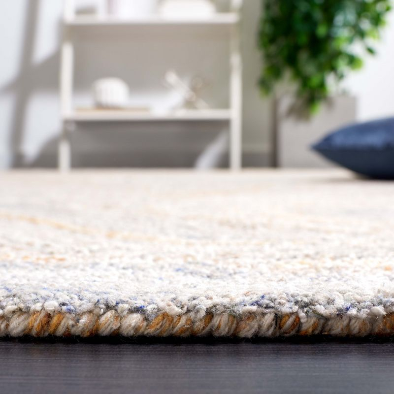 Abstract ABT209 Handmade Tufted Area Rug - Grey/Brown - 6'-0" x 9'-0" - Safavieh