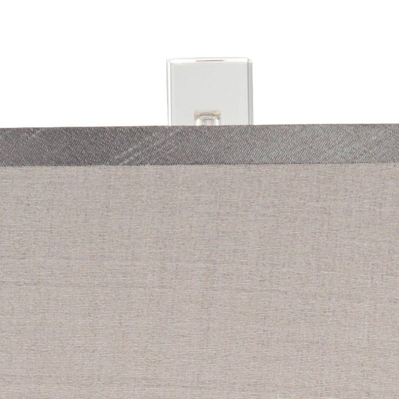 Vienna Full Spectrum Traditional Table Lamp 25" High Crystal Body Gray Tapered Drum Shade for Living Room Bedroom Bedside Nightstand Family