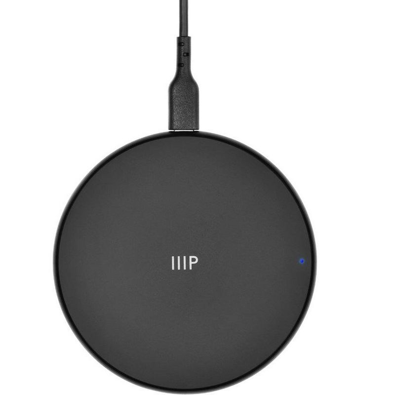 Monoprice Wireless Charger, Qi-Certified 15W Fast Charging Pad with QC3.0 AC Adapter For iPhone 12/12 Pro/11/11 Pro/XR/XS/X/8/8+/Airpods, Galaxy