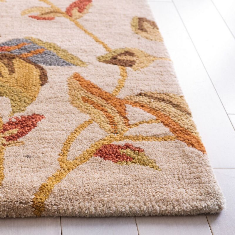 Blossom BLM913 Hand Hooked Indoor Runner Rug - Beige/Multi - 2'3"x8' - Safavieh