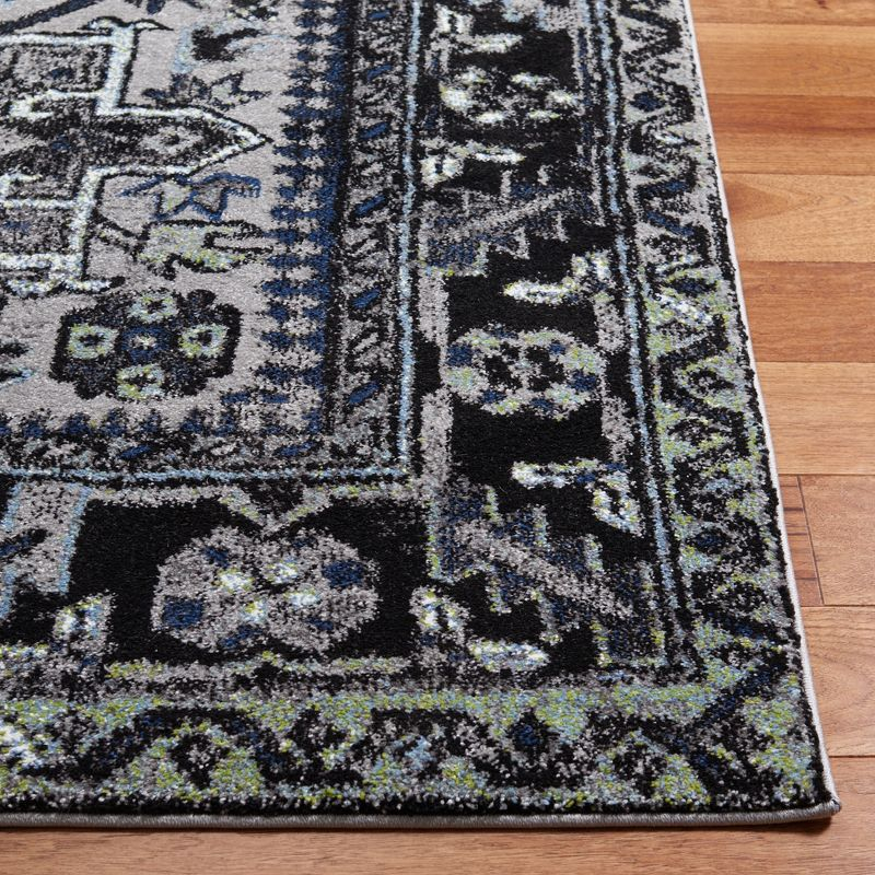 Vintage Hamadan VTH211 Power Loomed Indoor Runner Rug - Light Grey/Dark Grey - 2'3"x6' - Safavieh