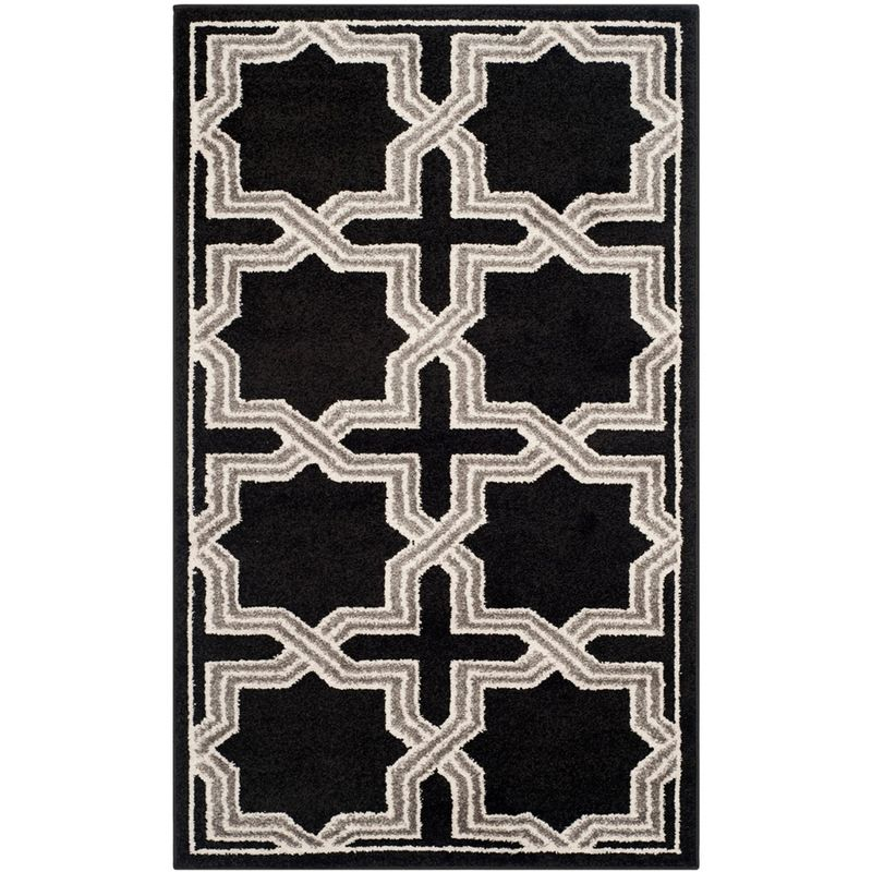 Amherst AMT418 Power Loomed Accent Rug - Anthracite/Grey - 3'x5' - Safavieh.