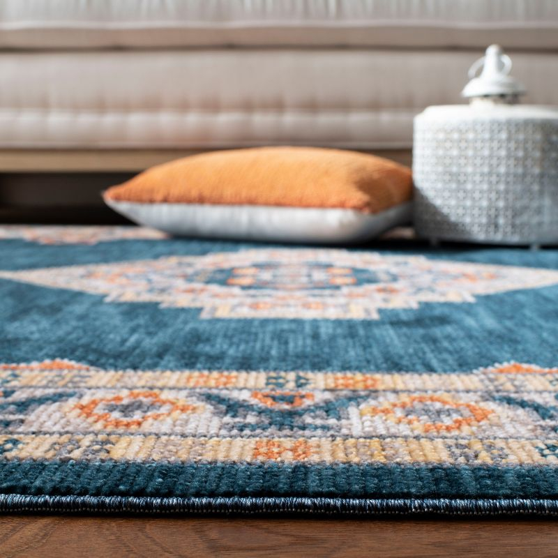 Farmhouse FMH830 Power Loomed Area Rug - Cream/Navy - 3' X 5' - Safavieh.