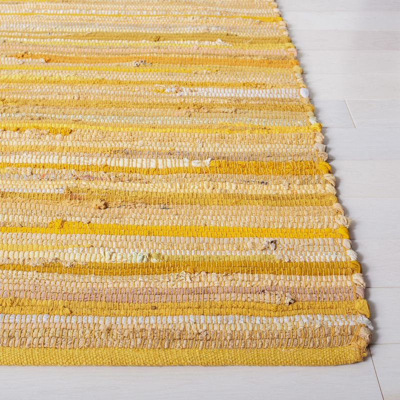 Rag Runner Rug RAR130 Hand Woven Runner Rug - Yellow/Multi - 2'3"x8' - Safavieh.