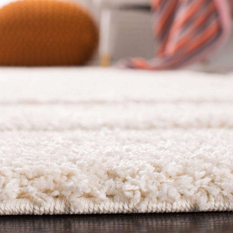Florida Shag SG454 Power Loomed Indoor Area Rug - Creme/Creme - 6'x9' - Safavieh.
