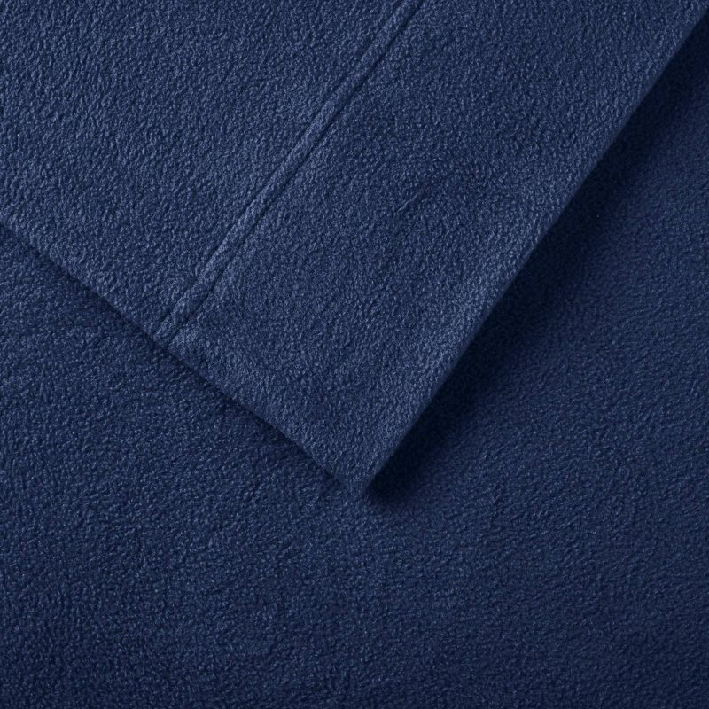 Full Micro Fleece Sheet Set Navy - True North by Sleep Philosophy