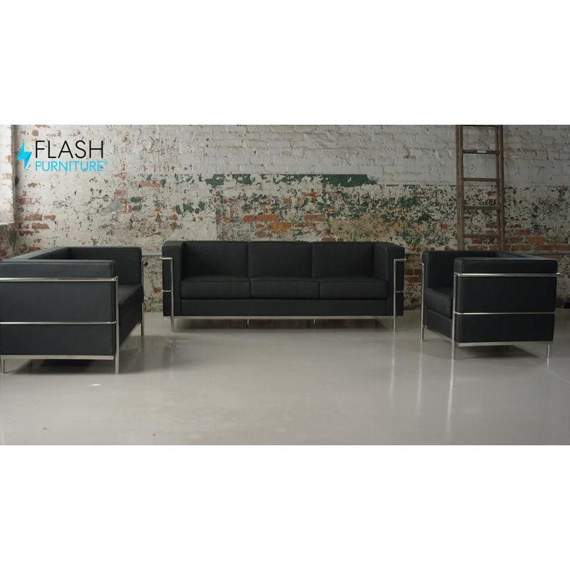 Flash Furniture HERCULES Regal Series Contemporary Melrose White LeatherSoft Chair with Encasing Frame