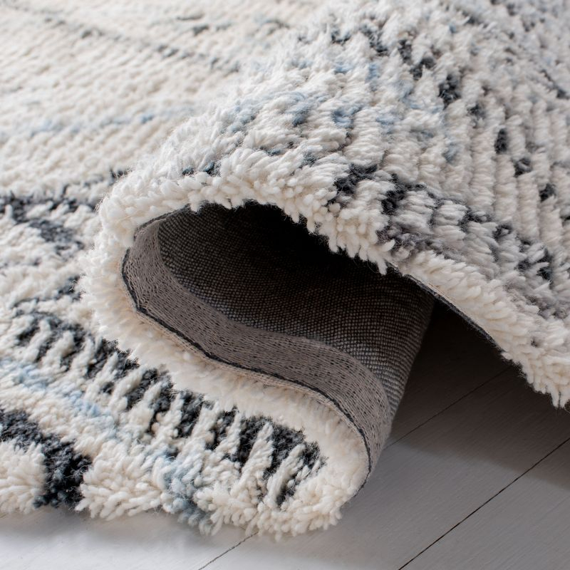 Casablanca Shag CSB637 Hand Tufted Indoor Area Rug - Grey/Ivory - 8'x10' - Safavieh