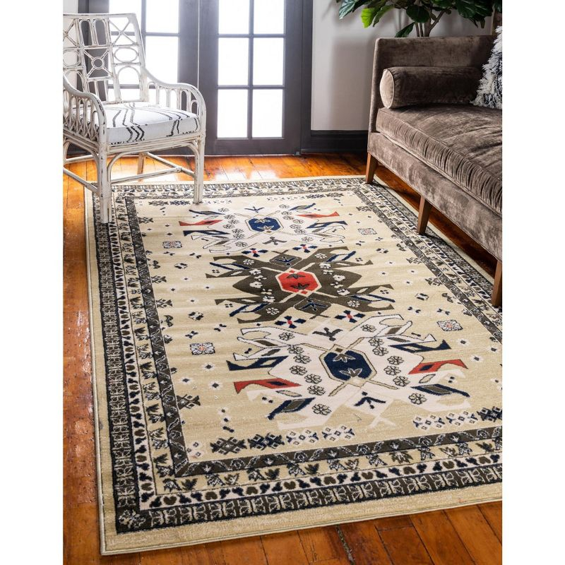 Unique Loom 2' 0 x 3' 1 Cream Taftan Oasis Area Rug