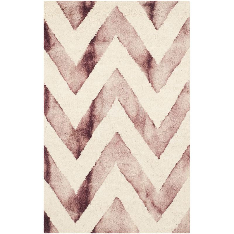 Dip Dye DDY715 Hand Tufted Accent Rug - Ivory/Maroon - 2'x3' - Safavieh.