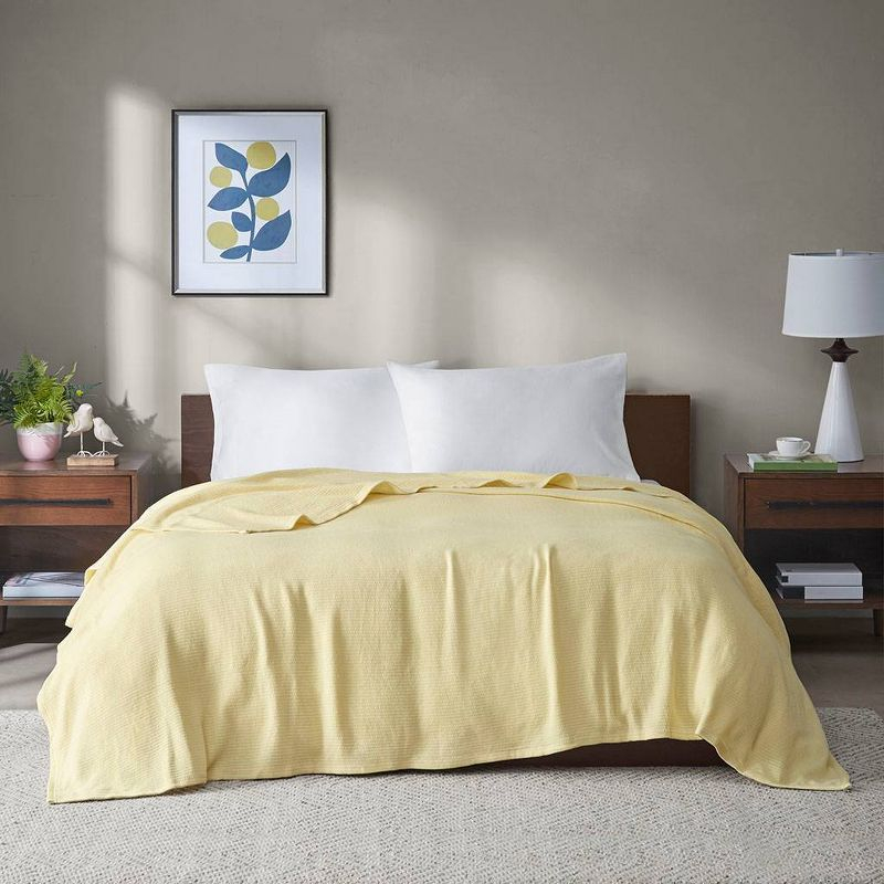 Freshspun Basketweave Cotton Bed Blanket