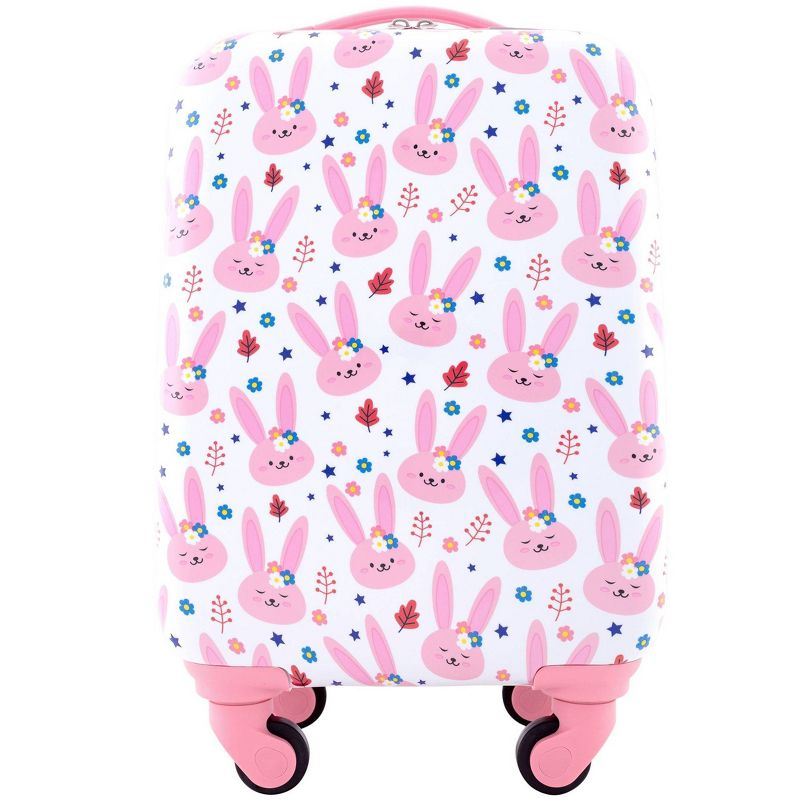 Travelers Club Kids' 5pc Hardside Checked Spinner Luggage Set - Bunny