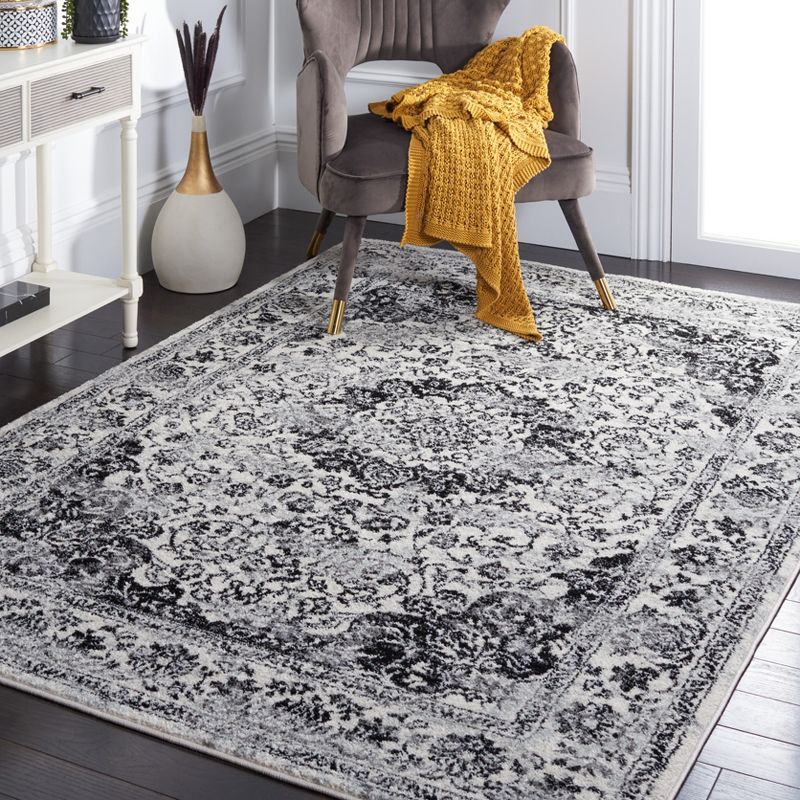Tulum TUL282 Power Loomed Area Rug - Ivory/Black - 8'x10' - Safavieh.