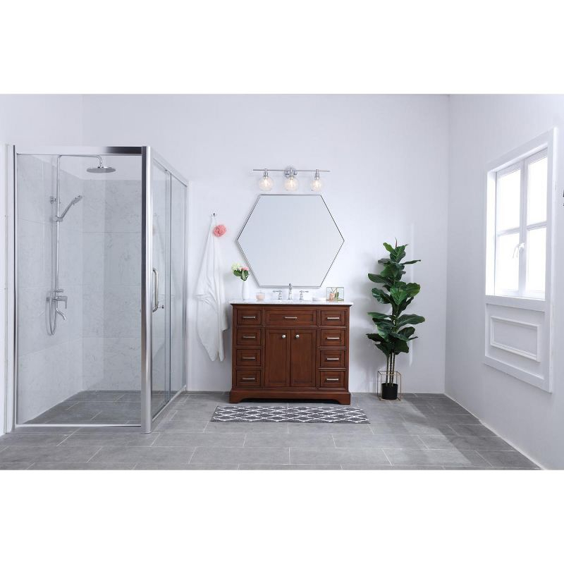 Elegant Lighting Collier 3 light Chrome and Clear glass Wall sconce