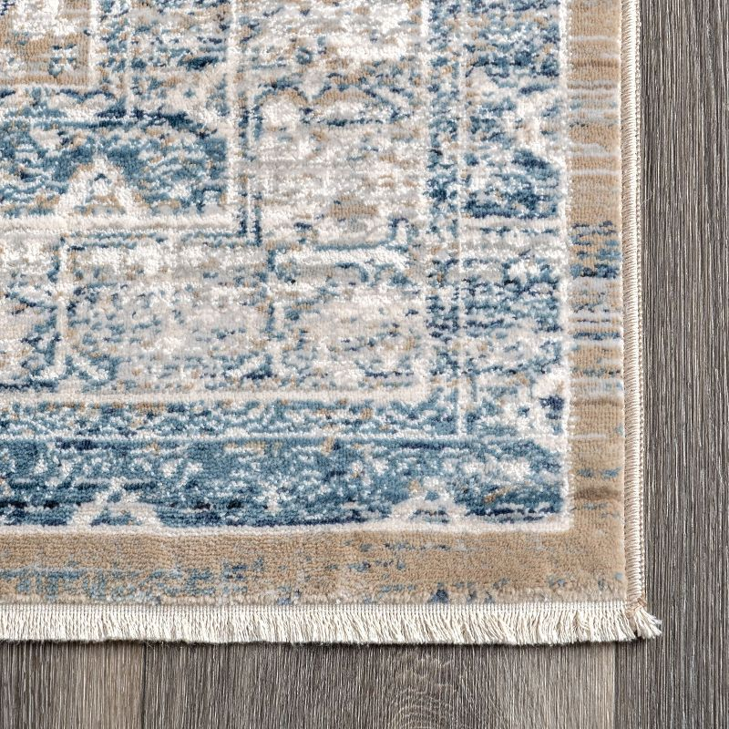 Nuloom Kaia Iris Medallion Indoor Area Rug, 5' 3" x 7' 3", Gray