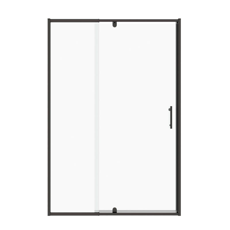 NicBex Shower Door 44-48" Wx71"H Piovt Swing Glass Shower Door with 1/4" (6mm) Clear SGCC Tempered Glass with Reversible Installation, Matte Black