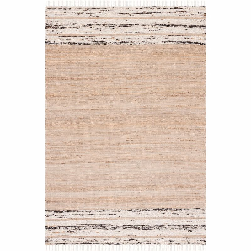 Natura NAT871 Hand Woven Area Rug - Natural/Black - 3'x5' - Safavieh.
