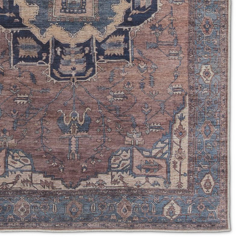 3'11"x6' Vibe by Barrymore Medallion Area Rug Blue/Dark Brown - Jaipur Living: Vintage Indoor Medium Pile Rug