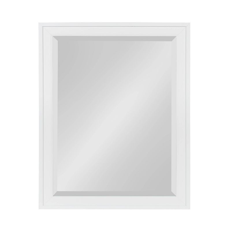 21.5" x 27.5" Bosc Rectangle Wall Mirror White - DesignOvation: Polystyrene Frame, No Assembly Required