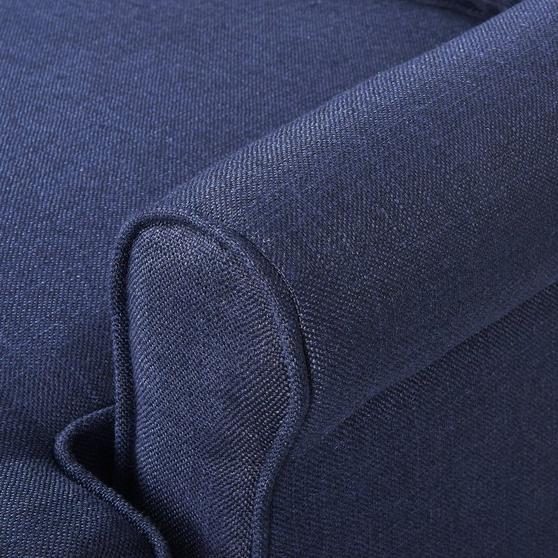 Serta 78" Copenhagen Sofa Navy Blue: Upholstered Polyester, Wood Frame, Removable Cushions, Seats 2