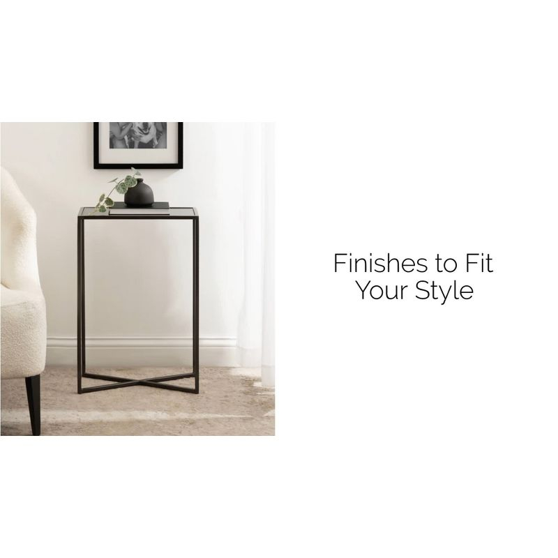 Kate and Laurel Jaspur Rectangle Metal Side Table, 16x8x24, Gold