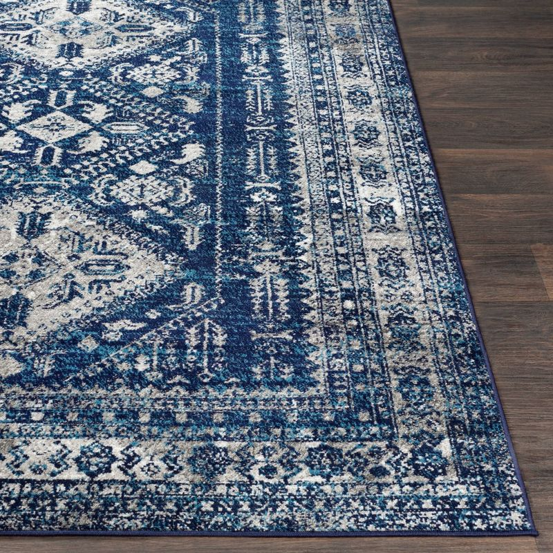 Livabliss 5'3"x7'3" Melissa Traditional Rugs Navy: Medium Pile, Stain & Fade-Resistant, Indoor Use
