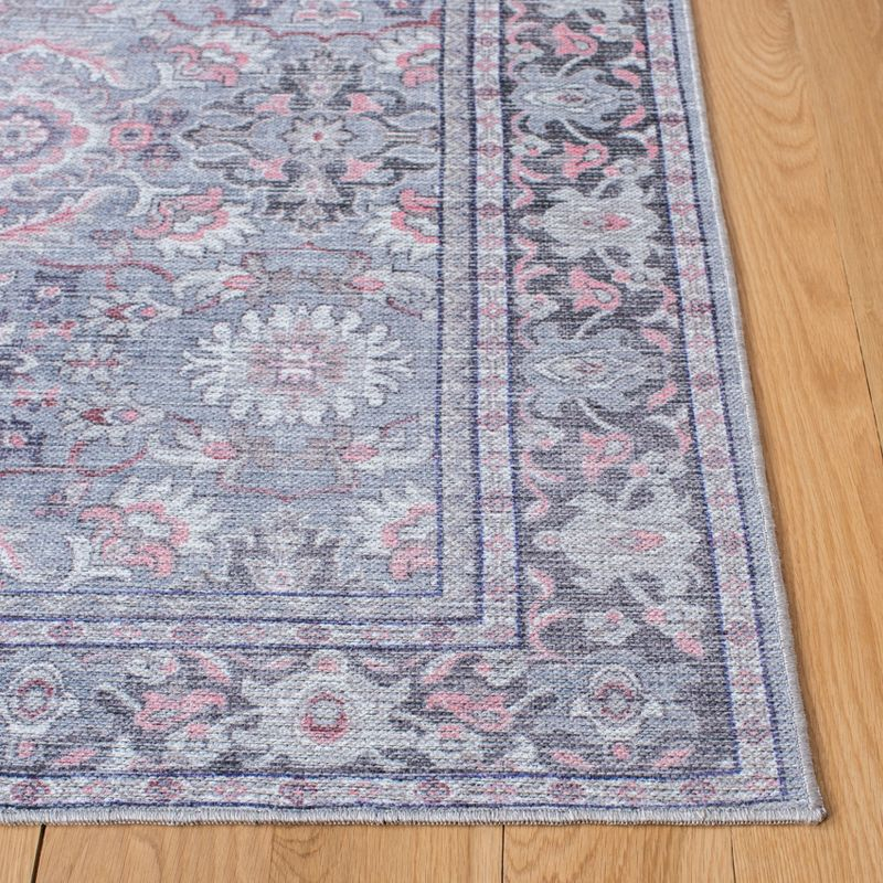 Serapi SEP584 Power Loomed Machine Washable Skid-Resistant Indoor Area Rug - Grey/Pink - 8'x10' - Safavieh