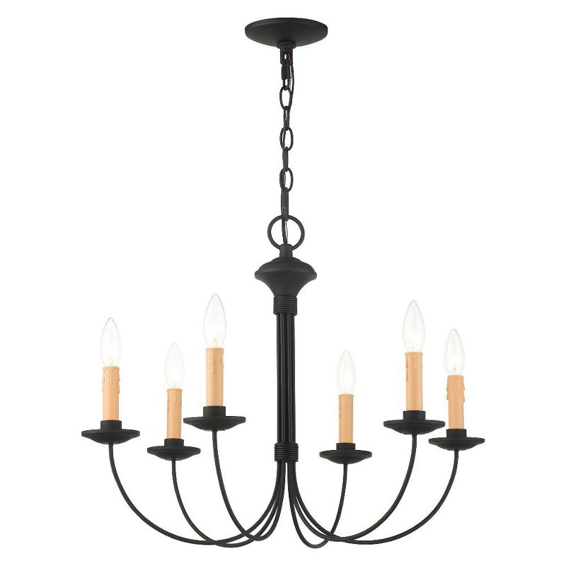 Livex Lighting Heritage 6 - Light Chandelier in  Black