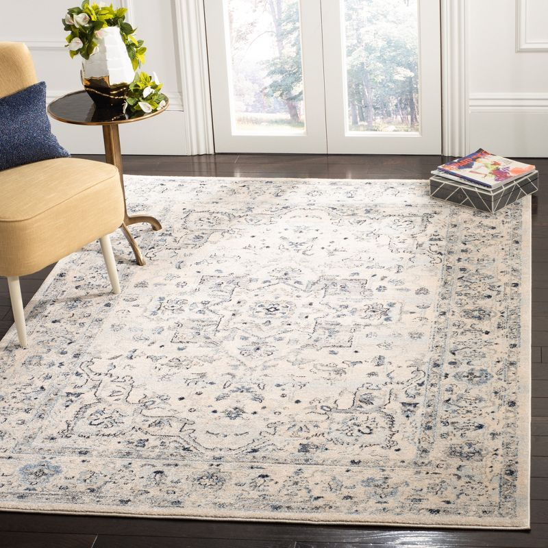 Charleston CHL411 Loomed Indoor Area Rug - Ivory/Light Blue - 5'3"x7'6" - Safavieh