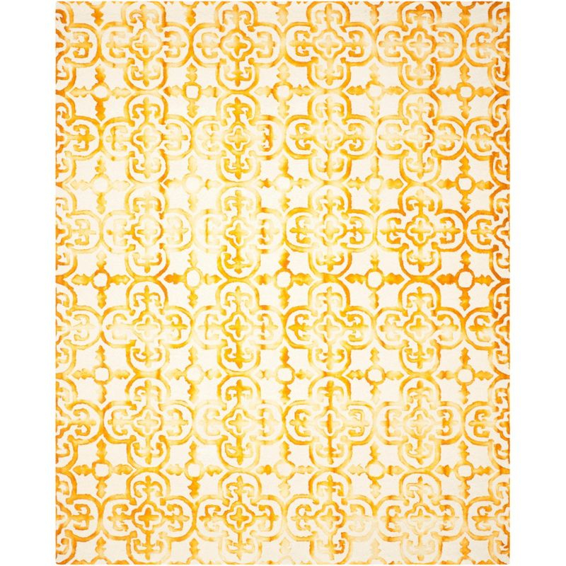 Dip Dye DDY711 Hand Tufted Indoor Area Rug - Ivory/Gold - 8'x10' - Safavieh